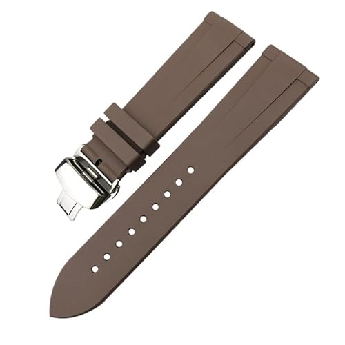 PURYN Fluororubber Uhrenarmbänder für IWC Big Pilot Uhren IW3777, Gummi-Silikon, 19 mm, 20 mm, 21 mm, 22 mm, weiches Taucharmband, 20 mm, Achat von PURYN