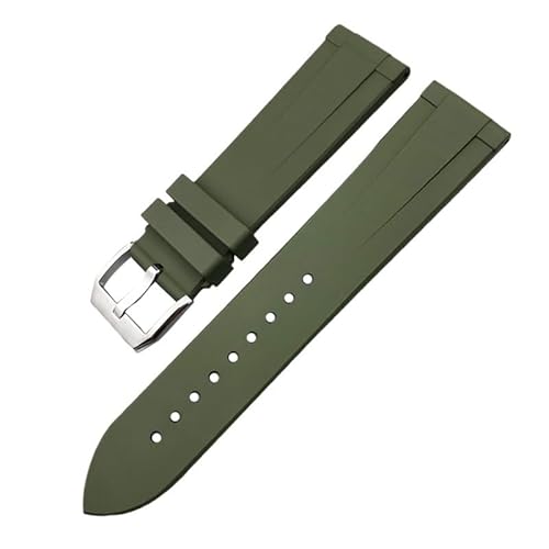 PURYN Fluororubber Uhrenarmbänder für IWC Big Pilot Uhren IW3777, Gummi-Silikon, 19 mm, 20 mm, 21 mm, 22 mm, weiches Taucharmband, 21 mm, Achat von PURYN