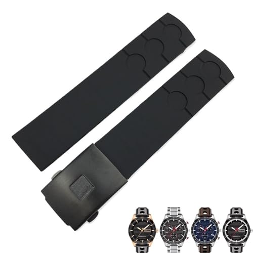 PURYN Gummi-Uhrenarmband, 20 mm, geeignet für Tissot PRS516 T100417, sportliches, wasserdichtes weiches Uhrenarmband, kostenloses Werkzeug für Herren, 20 mm, Achat von PURYN