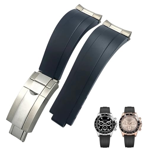 PURYN Silikon-Armband mit kurzer Schnalle, 20 mm, 21 mm, passend für Rolex Daytona Submariner Role Oysterflex Yacht Master, 20 mm, Achat PURYN Silikon-Armband mit kurzer Schnalle, 20 mm, 21 mm, passend für Rolex Daytona Submariner Role Oysterflex Yacht Master, 20 mm, Achat von PURYN