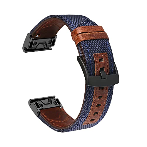 Smartwatch-Armband aus Leder, 22 mm, 26 mm, Schnellverschluss, für Garmin Fenix 7, 7X, 5, 5X, Plus, 6, 6X, Pro 3, 3HR, Epix-Armband, 22mm Fenix 5 6 Pro, Achat von PURYN
