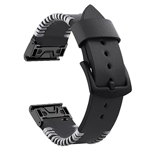 Smartwatch-Armband aus Leder, 22 mm, 26 mm, Schnellverschluss, für Garmin Fenix 7, 7X, 5, 5X, Plus, 6, 6X, Pro 3, 3HR, Epix-Armband, 26mm Fenix 3 3HR, Achat von PURYN