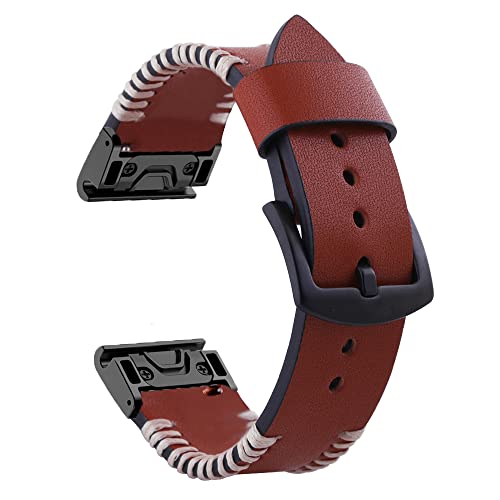 Smartwatch-Armband aus Leder, 22 mm, 26 mm, Schnellverschluss, für Garmin Fenix 7, 7X, 5, 5X, Plus, 6, 6X, Pro 3, 3HR, Epix-Armband, 26mm Fenix 5X 6X, Achat von PURYN