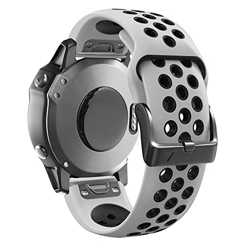 Zweifarbiges Silikon-Smartwatch-Armband für Garmin Fenix 5X/5XPlus/6X/6XPro/3/3HR/Descent MK1/D2 Delta PX Uhrenarmband, 26mm For Descent MK1, Achat von PURYN