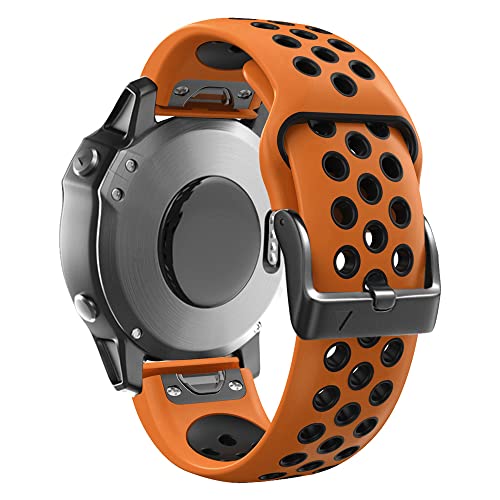 Zweifarbiges Silikon-Smartwatch-Armband für Garmin Fenix 5X/5XPlus/6X/6XPro/3/3HR/Descent MK1/D2 Delta PX Uhrenarmband, 26mm For Fneix 3HR, Achat von PURYN