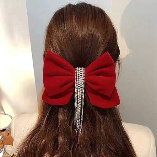 Mode Haare. Damen Vintage, Haarstab, Haarstäbchen, Retro-Stoff, Samtschleife, Haarnadel for Frauen, Mädchen, Kristall, Strass, Kette, Quaste, Haarschleifen, Clip, Haarspange, Schmuck, Haarschmuck (Col von PUTOVA