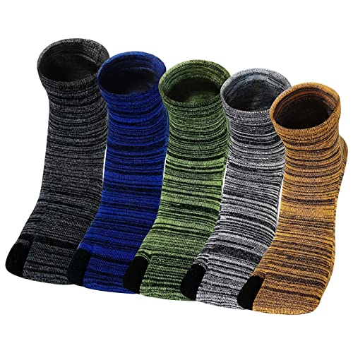 Flip Flop Tabi Socken für Herren: Japanische Socken mit Zwei Zehen Herren 2 Zehensocken Baumwolle Sneaker Lustig Bunt Geta Socken für Männer Größe 40-45 5 Paare von PUTUO