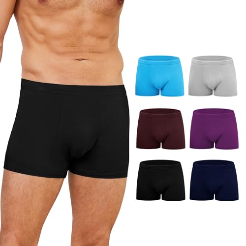 PUTUO Bambus Herren Boxershorts Unterhosen: Weiches & atmungsaktives Material - 3D Frontdesign - Hautfreundlich ohne Reizung 6er Pack von PUTUO
