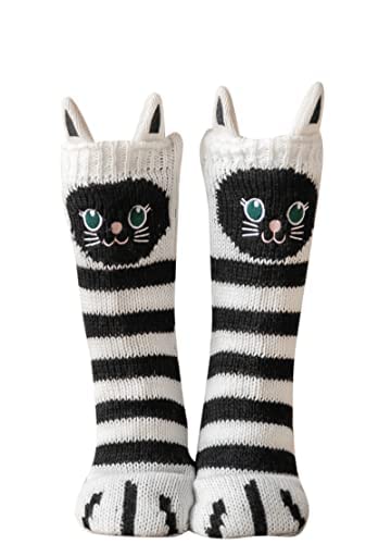 PUTUO Damen Stoppersocken dicke Haussocken mit Anti Rutsch Sohle, Damen ABS Socken Hüttensocken warme Wintersocken flauschig Thermo-Socken mit Innenfrottee von PUTUO