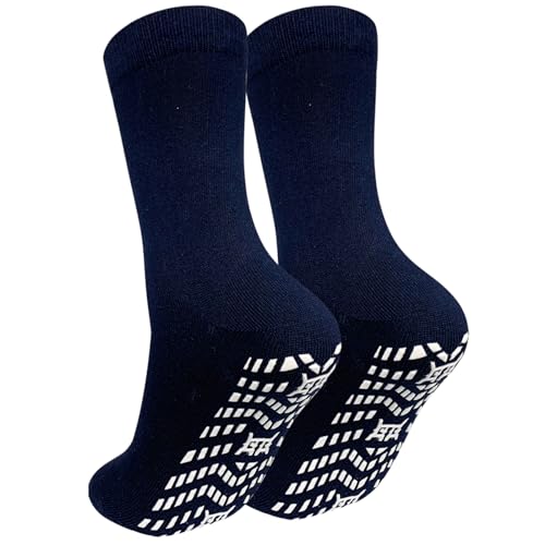 PUTUO Dicke Rutschfeste Socken für Herren: Winter Stoppersocken für Männer Antirutsch Socken mit Noppen Herren Warme Frottee Thermosocken Wintersocken 1 Paar 39-42 von PUTUO