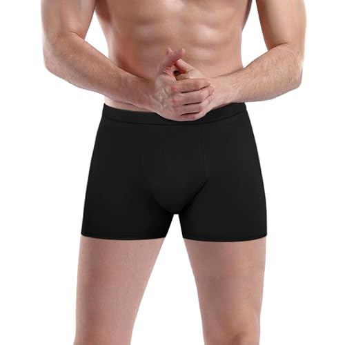 PUTUO Herren Bambusfaser Boxershorts Unterhosen: Atmungsaktive Unterwäsche für Männer - 3D Frontdesign Weiche Retroshorts - Ohne kratzenden Zettel 1er Pack von PUTUO