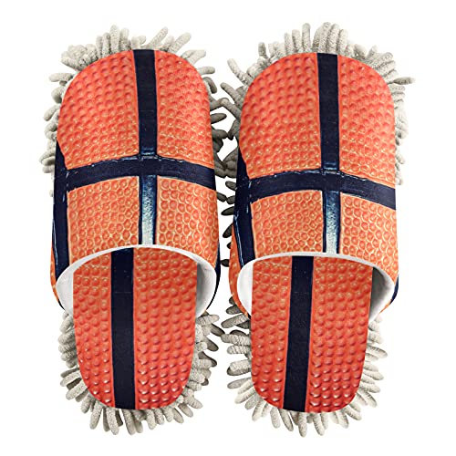 PUXUQU Hausschuhe für Frauen Sport Ball Basketball Putz-Hausschuhe Reinigender Bodenreinigung Slippers Shoe Wischmopp-Hausschuhe für Bodenreinigung von PUXUQU