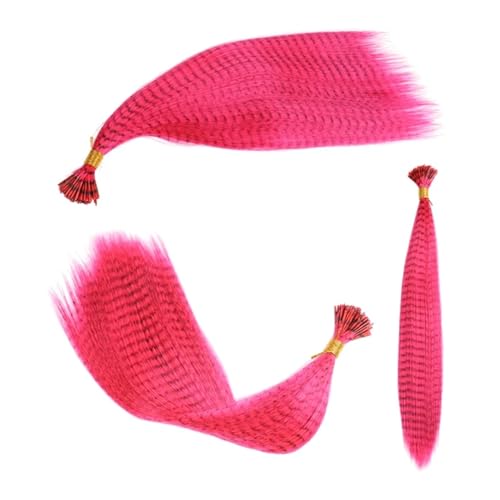 Federhaarverlängerungen, Federhaarverlängerung Feder for Haarverlängerungen Synthetische farbige Überkopfsträhnen Haarschmuck Regenbogen-Haarteil for Frauen (Farbe: 8)(13) von PUYUNA