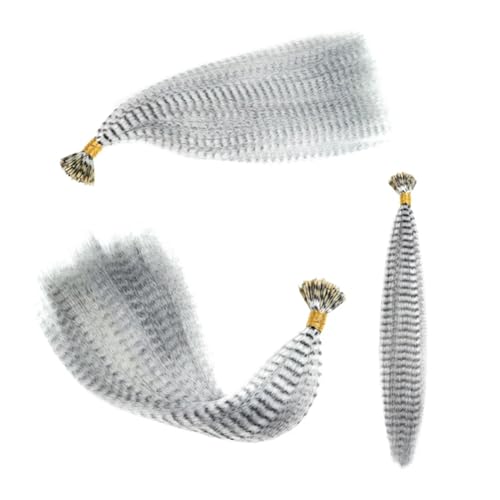 Federhaarverlängerungen, Federhaarverlängerung Feder for Haarverlängerungen Synthetische farbige Überkopfsträhnen Haarschmuck Regenbogen-Haarteil for Frauen (Farbe: 8)(8) von PUYUNA