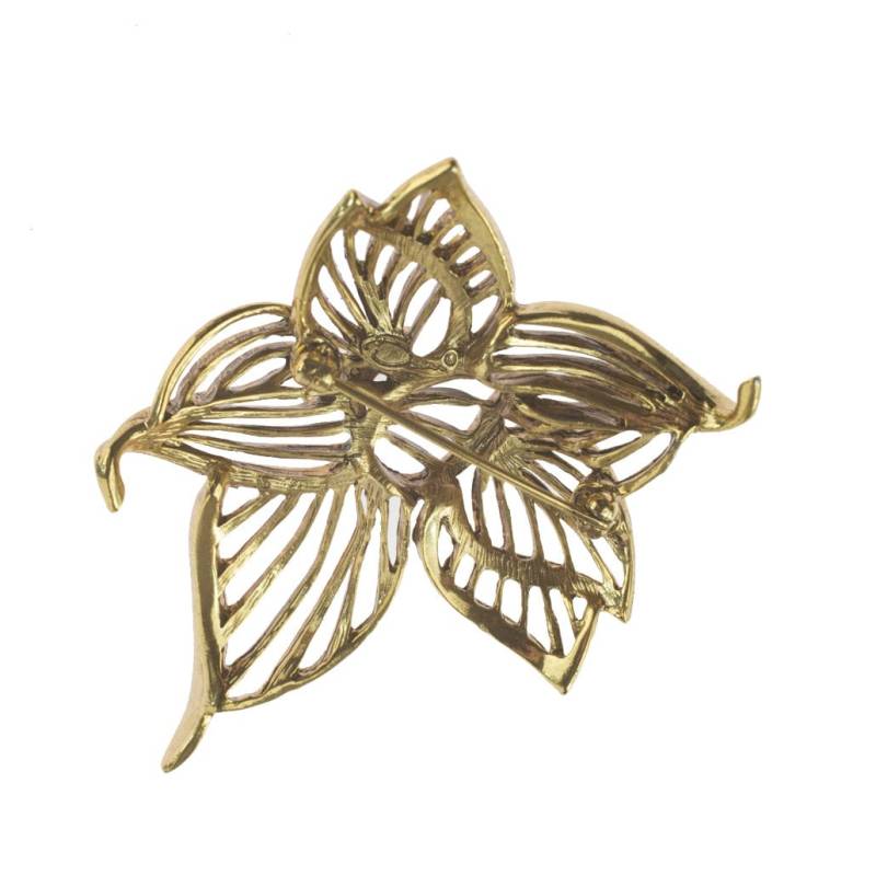 Oscar De La Renta Vintage Gold Blumen Anstecknadel Oscar De La Renta Vintage Gold Blumen Anstecknadel von PVDVintageJewelry