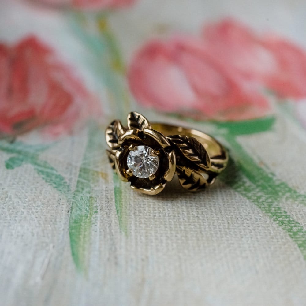 Vintage 1980S Blumen Ring Cubic Zirkonia 750 Gold Hge Vintage 1980S Blumen Ring Cubic Zirkonia 750 Gold Hge von PVDVintageJewelry