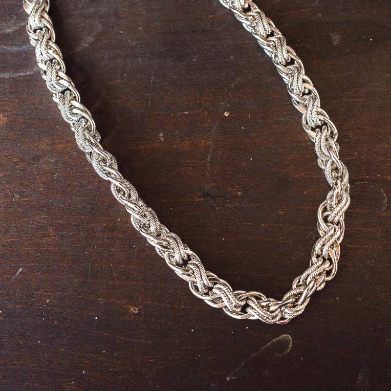 Vintage Oscar De La Renta Halskette Silber Ton Schwere Seil Kette Designer Antik Stil Schmuck Sperrig Für Frauen Vintage Oscar De La Renta Halskette Silber Ton Schwere Seil Kette Designer Antik Stil Schmuck Sperrig Für Frauen von PVDVintageJewelry