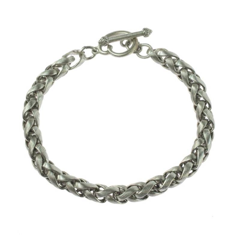 Vintage Oscar De La Renta Silberfarbenes Geflochtenes Armband Vintage Oscar De La Renta Silberfarbenes Geflochtenes Armband von PVDVintageJewelry