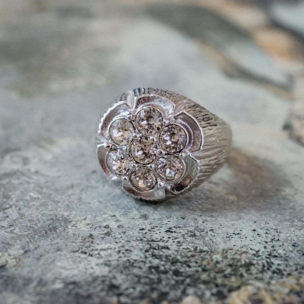 Vintage Swarovski Kristall Ring 18K Weißgold Plated Unisex Schmuck Vintage Swarovski Kristall Ring 18K Weißgold Plated Unisex Schmuck von PVDVintageJewelry