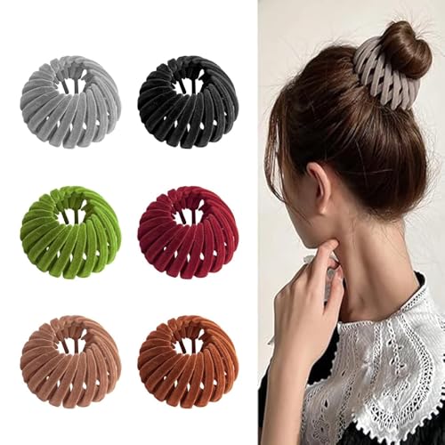 6 Stück Haarspangen Für Damen, Vintage Vogelnest Haarspange, Haarspange Damen, Haarspange Für Feines Haar, Haarschmuck, Haarspange Erweiterbar Kopfschmuck Haarband Für Frauen Mädchen von PVFZXS