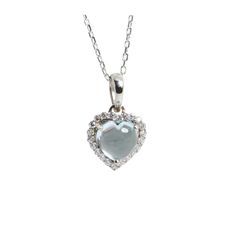 PVUVTNAHW 45cm Herz S925 Silber Natur Sky Blue Topas Edelstein Anhänger Halskette Edlen Schmuck for Dame PVUVTNAHW 45cm Herz S925 Silber Natur Sky Blue Topas Edelstein Anhänger Halskette Edlen Schmuck for Dame von PVUVTNAHW