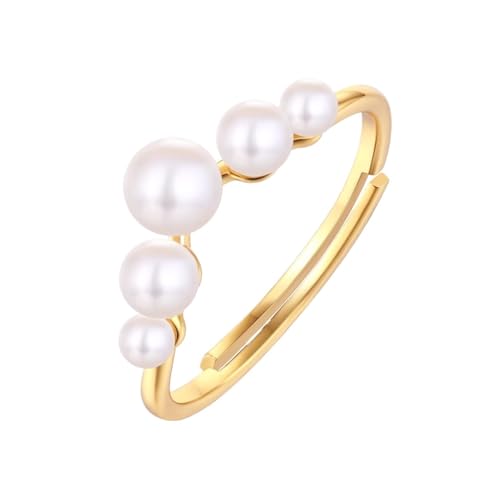 PVUVTNAHW 925 Sterling Silber Perlenringe 4,5 mm Perlmutt Verlobungsring Schmuck for Frauen PVUVTNAHW 925 Sterling Silber Perlenringe 4,5 mm Perlmutt Verlobungsring Schmuck for Frauen von PVUVTNAHW