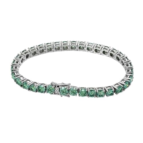 PVUVTNAHW D VVS Grün Moissanite Tennis Armbänder for Frauen Labor Diamant Hochzeit Schmuck 925 Splitter Armband(16cm_3mm) von PVUVTNAHW