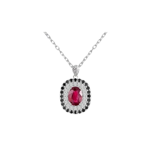 PVUVTNAHW Gefüllt Rubin Silber Anhänger Halskette Elegante Und Edle for Frauen Jahrestag Bankett Engagement PVUVTNAHW Gefüllt Rubin Silber Anhänger Halskette Elegante Und Edle for Frauen Jahrestag Bankett Engagement von PVUVTNAHW