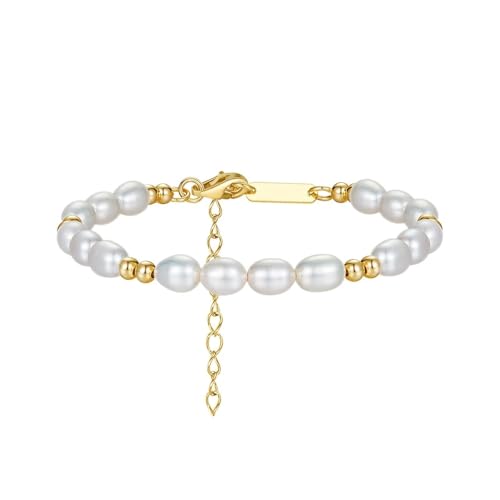 PVUVTNAHW Perlenarmband 925 Sterling Silber Süßwasserperlen Kette Armbänder for Frauen Party Schmuck PVUVTNAHW Perlenarmband 925 Sterling Silber Süßwasserperlen Kette Armbänder for Frauen Party Schmuck von PVUVTNAHW