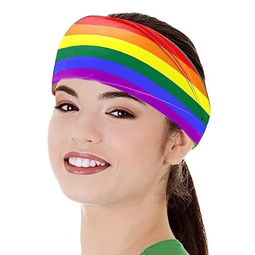 Pride Stirnbänder für Frauen | Pride-Haarschmuck mit Alphabet-Aufdruck, Dress Up & Festival,Breites Kopfband, elastisches Band für Kostüme, Training, Sport, Parade Pw tools von PW TOOLS