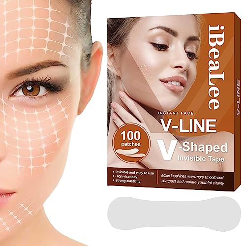 V-förmige Gesichtsaufkleber | 100 Stück geheime Make-up-Aufkleber,Atmungsaktiver, ultradünner, unsichtbarer, hochelastischer V-förmiger Instant-Facelift-Aufkleber, geheime Make-up-Aufkleber Pw tools von PW TOOLS