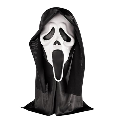 Scream Maske, Halloween Kostüm Horror Maske Für Kinder Und Erwachsene, Realistische Ghostface Masken Mit Gruselige Atmosphäre, Ideal Für Halloween Masken Und Masquerade Events Scream Maske, Halloween Kostüm Horror Maske Für Kinder Und Erwachsene, Realistische Ghostface Masken Mit Gruselige Atmosphäre, Ideal Für Halloween Masken Und Masquerade Events von PWCTNT