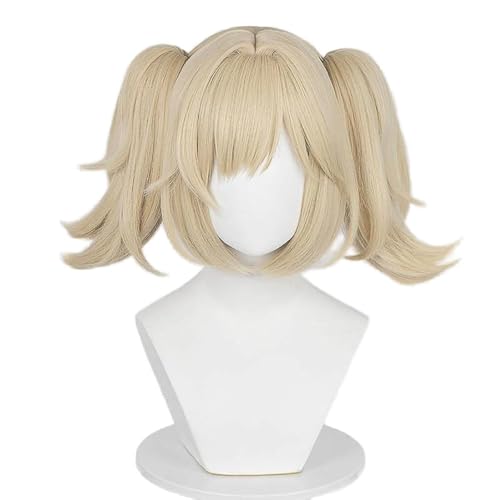 PWEINCY Cosplay Weiß Perücke Blond Pferdeschwanz Synthetisches Haar Frauen Halloween Party von PWEINCY