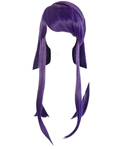 PWEINCY Cosplay Damen-Perücke nicht lange lila Haare kommunizieren von PWEINCY