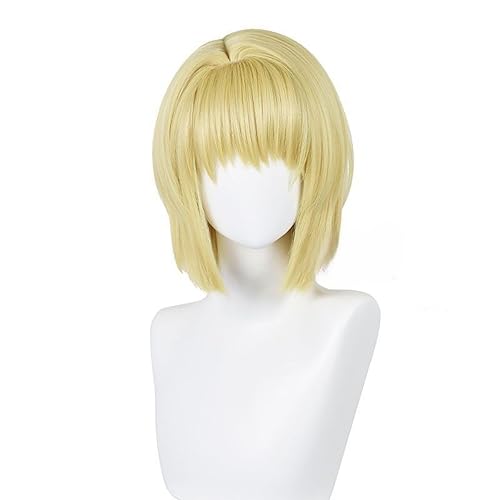 PWEINCY Cosplay Perücke Kurz Blond mit Pony für Halloween Xmas Party Kostüm Blond von PWEINCY