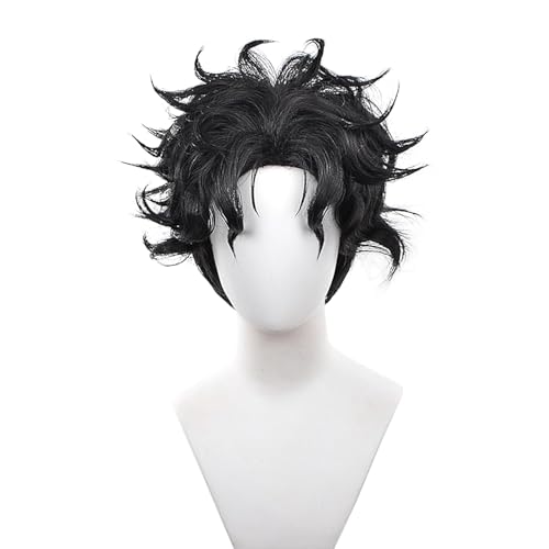 PWEINCY Cosplay Perücke Rollenspiel Synthetische Party Haar Frauen Herren, Kurz (Schwarz) von PWEINCY