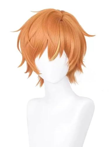 PWEINCY Orange Shinonome Akito Cosplay Perücke Herren Halloween Party Haar mit Pony von PWEINCY