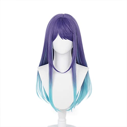 PWEINCY Purple Blue Wig for Oshi No Ko Akane Kurokawa Cosplay Wig Women Anime Roleplay Halloween Party Long Straight Synthetic Hair von PWEINCY