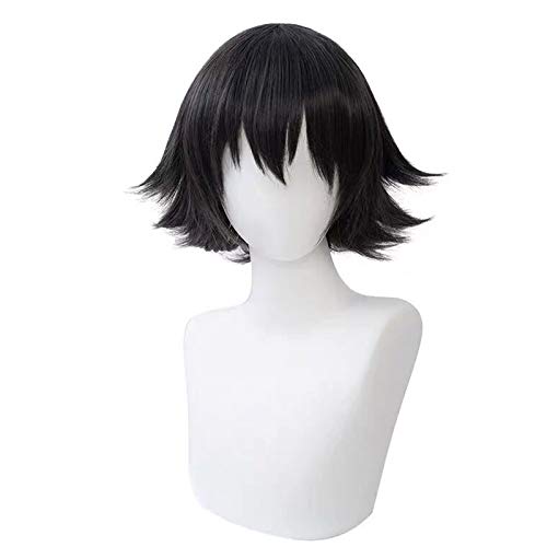 PWEINCY Ranpo Edogawa Cosplay Perücke Herren Halloween Kostüm Party Anime Perücken Kurz Schwarz von PWEINCY