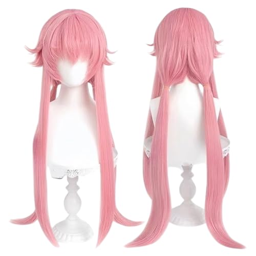 PWEINCY Pinke Yuno Cosplay-Perücke für Damen, Kunsthaar, Partyhaar, 80 cm Länge von PWEINCY