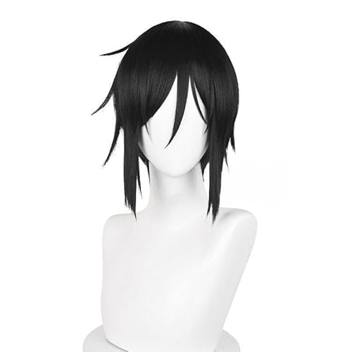 PWEINCY Sebastian Michaelis Cosplay Perücke kurz schwarz geschichtet Anime Party Halloween Kostüm Perücken von PWEINCY