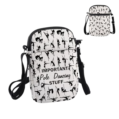 PWHAOO Pole Dancer Gift Important Pole Dancing Stuff Crossbody Bag Pole Dancing Lover Bag Pole Dance Coach Teacher Gift, Wichtige Pole Dancing Stuff S PWHAOO Pole Dancer Gift Important Pole Dancing Stuff Crossbody Bag Pole Dancing Lover Bag Pole Dance Coach Teacher Gift, Wichtige Pole Dancing Stuff S von PWHAOO