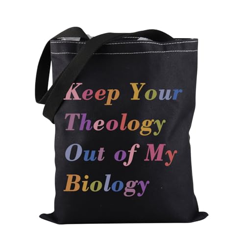 PWHAOO Reproduktive Rights Tote Bag Keep Your Theology Out Of My Biology Tragetasche Damen Rechte Geschenk, Keep Your Theology Tragetasche von PWHAOO