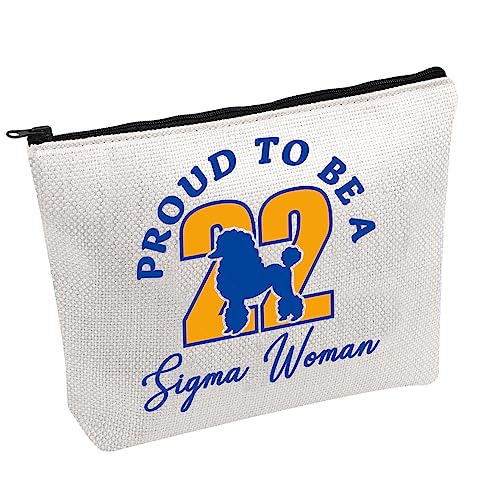 PWHAOO Sigma Gamma Rho Make-up-Tasche Proud To Be A Sigma Woman Kosmetiktasche 1922 Sorority Paraphernalia Geschenk, BE A Sigma Woman B von PWHAOO