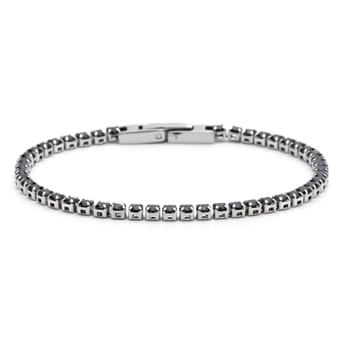 PWSHZ 3 Mm Zirkon-Edelstahl-Tenniskettenarmband-Zubehör,B,7 Zoll von PWSHZ