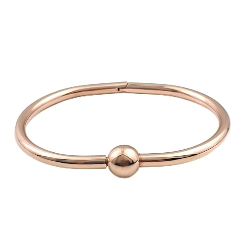 PWSHZ Roségold-Armbandschmuck, Paararmband Aus Titanstahl,Roségold,17,5 Cm von PWSHZ