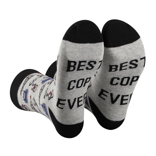 1 Paar lustige Polizistensocken Polizistin Geschenk Polizistin Polizistin Geschenk Polizistin Geschenk Polizei Akademie Geschenk Cop Geschenk Socken, Best Cop Ever-Socken, Einheitsgr��e von PXTIDY