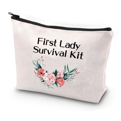 First Lady Geschenk Pastor Frau Wertschätzung Geschenk First Lady Survival Kit Kosmetiktaschen Lady of Lourdes Geschenk Erstkommunion Geschenk, beige, Einheitsgröße von PXTIDY