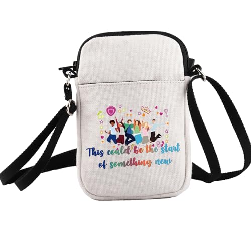 PXTIDY High School Musical Inspired Gifts This Could Be The Start of Something Crossbody Bag Broadway Musical Merchandise, beige, Small von PXTIDY
