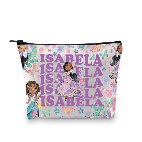 PXTIDY Isabela Kosmetiktasche für Damen, Prinzessinnen-Fan, Cartoon-Merch, Isabela, Prinzessinnen-Liebhaber, Geschenk, Kosmetiktasche für Damen, beige, Einheitsgröße, Kosmetiktasche von PXTIDY